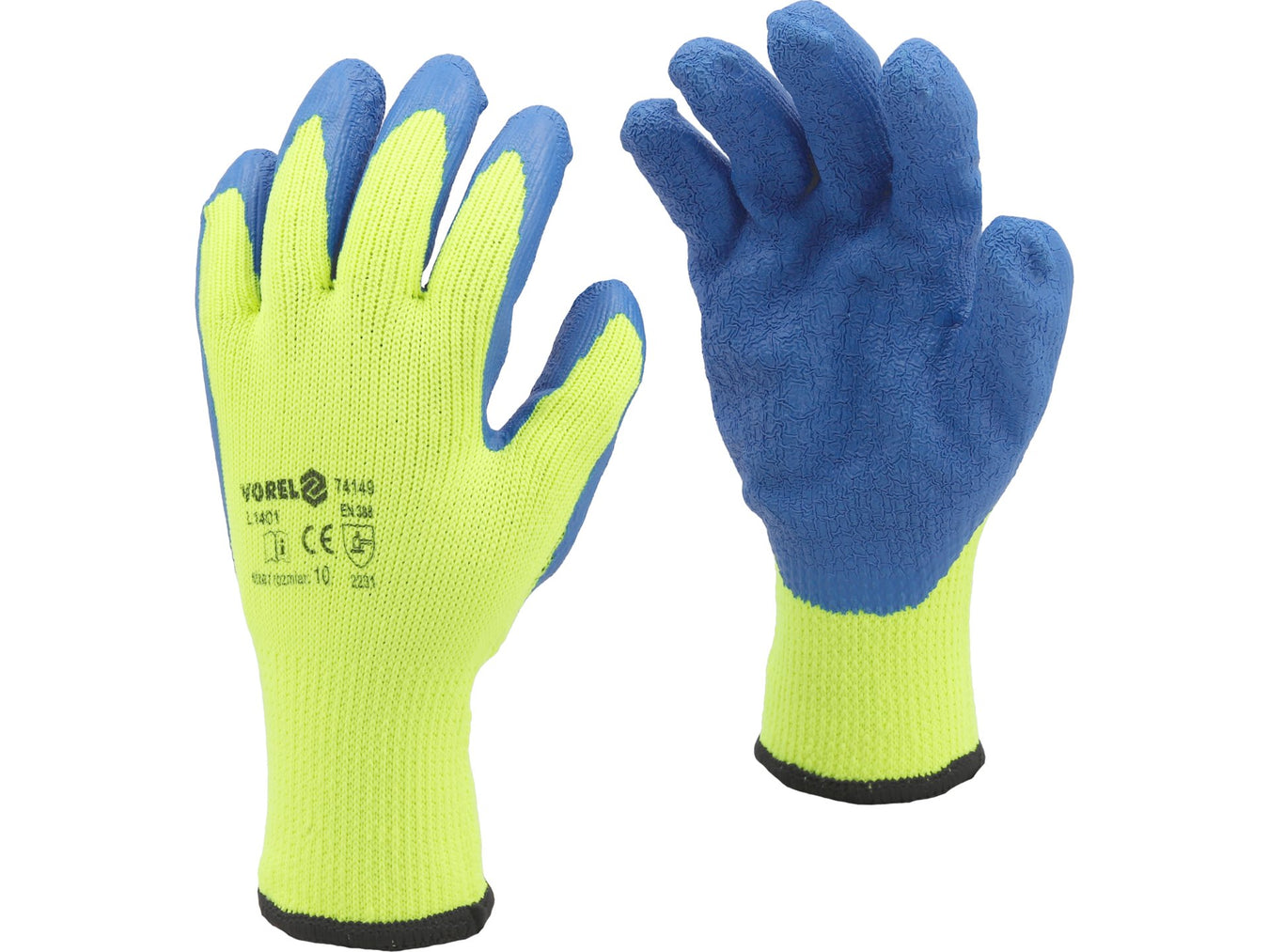 Latex coated gloves