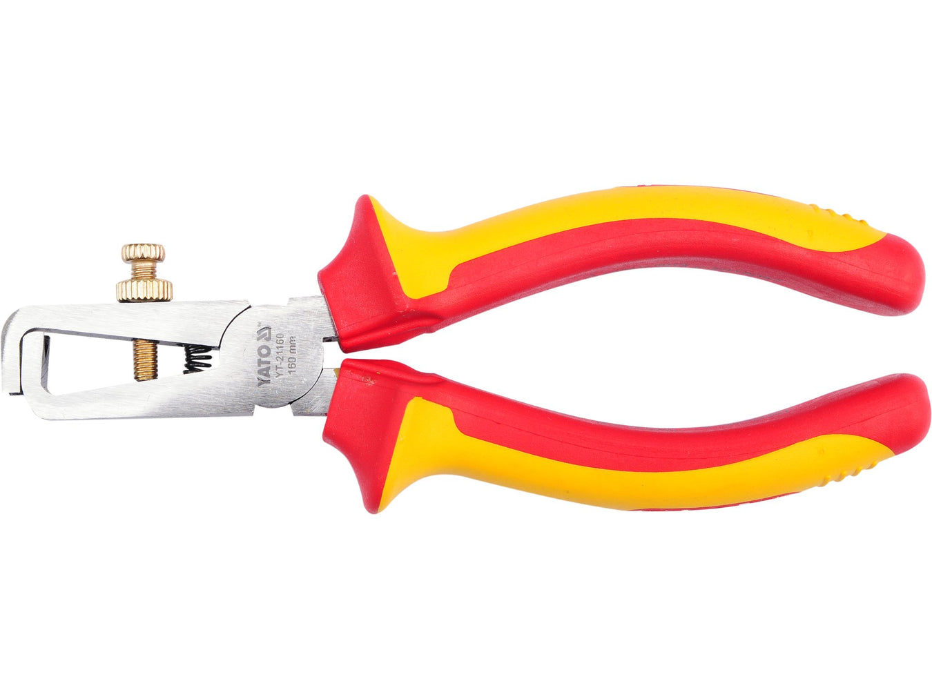 Insulated wire stripping pliers